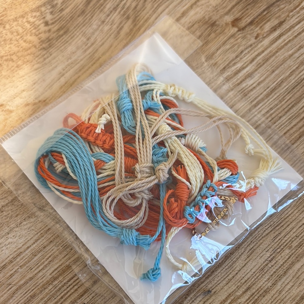Shein Orange And Blue Bracelet Set Jewelry